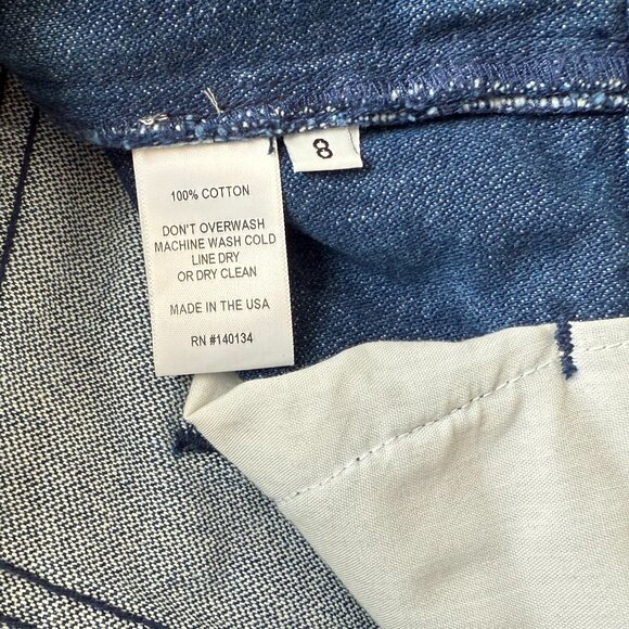 New Without Tags! CARLEEN Wraparound Two-Toned Relaxed Jeans, Size 8 - Picture 8 of 9